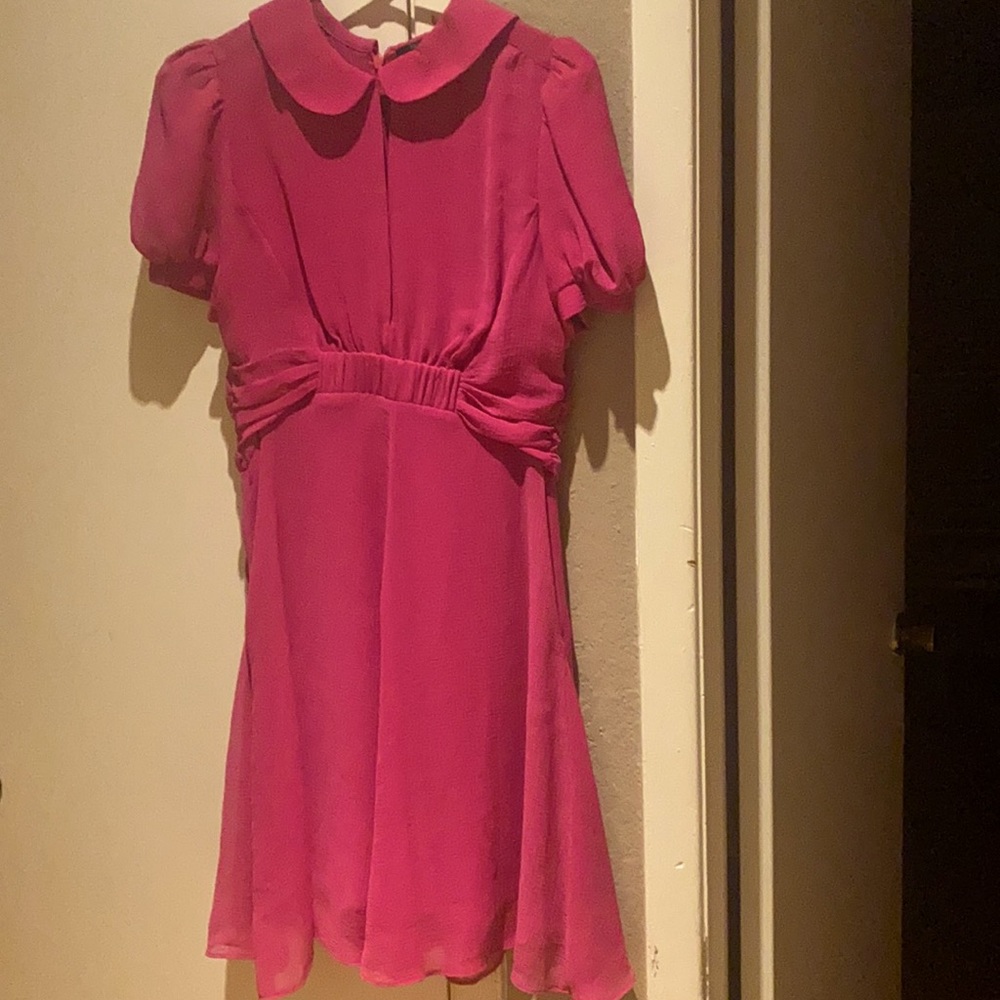 Pink fit n’ flare dress